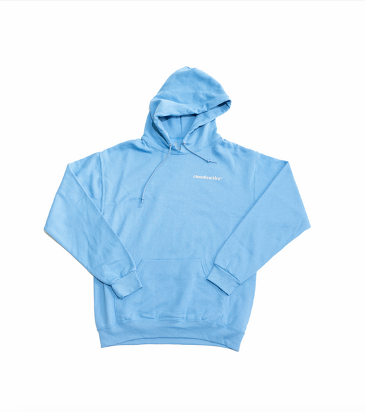 Gratitude and Chaos Hoodie: 'Columbia Blue'